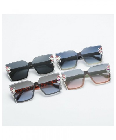 Vintage Rimless Rhinestone Sunglasses Women Luxury Design Fashion Gradient Lens Sun Glasses Men Shades for Female Black $9.69...