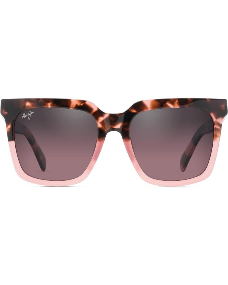 Rooftops Square Sunglasses Pink Tortoise W/Pink/Maui Rose Polarized $155.76 Square