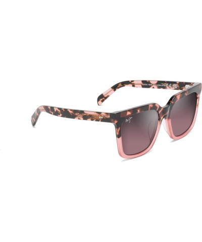 Rooftops Square Sunglasses Pink Tortoise W/Pink/Maui Rose Polarized $155.76 Square