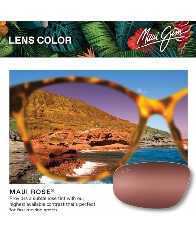 Rooftops Square Sunglasses Pink Tortoise W/Pink/Maui Rose Polarized $155.76 Square