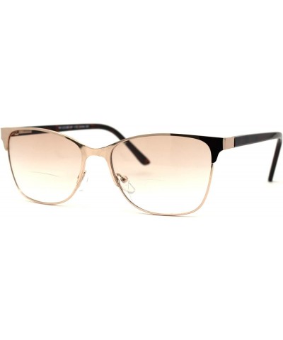 Mens 90s Fashion Metal Rim Rectangle Bifocal Light Sunglasses Reader Gold +1.5 Gold +1.00 $9.69 Rectangular