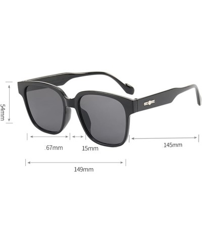 Square Large Frame Men and Women Sunglasses Outdoor Vacation Decorative Sunglasses (Color : B, Size : 1) 1 C $15.96 Designer