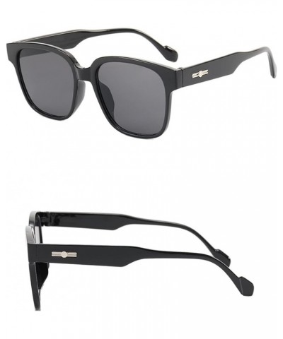 Square Large Frame Men and Women Sunglasses Outdoor Vacation Decorative Sunglasses (Color : B, Size : 1) 1 C $15.96 Designer