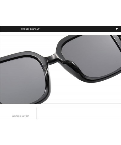 Square Large Frame Men and Women Sunglasses Outdoor Vacation Decorative Sunglasses (Color : B, Size : 1) 1 C $15.96 Designer