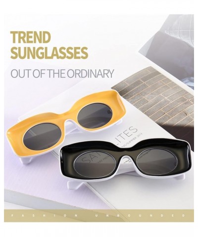 Small Frame Men and Women Outdoor Vacation Driving Decorative Sunglasses (Color : F, Size : 1) 1 F $13.67 Designer