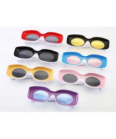 Small Frame Men and Women Outdoor Vacation Driving Decorative Sunglasses (Color : F, Size : 1) 1 F $13.67 Designer