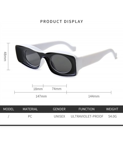 Small Frame Men and Women Outdoor Vacation Driving Decorative Sunglasses (Color : F, Size : 1) 1 F $13.67 Designer