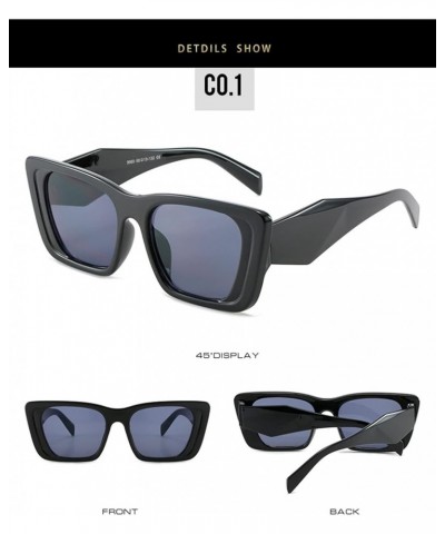 Cat Eye Retro Sunglasses for Men and Women Outdoor Vacation Beach (Color : E, Size : Medium) Medium B $14.99 Cat Eye