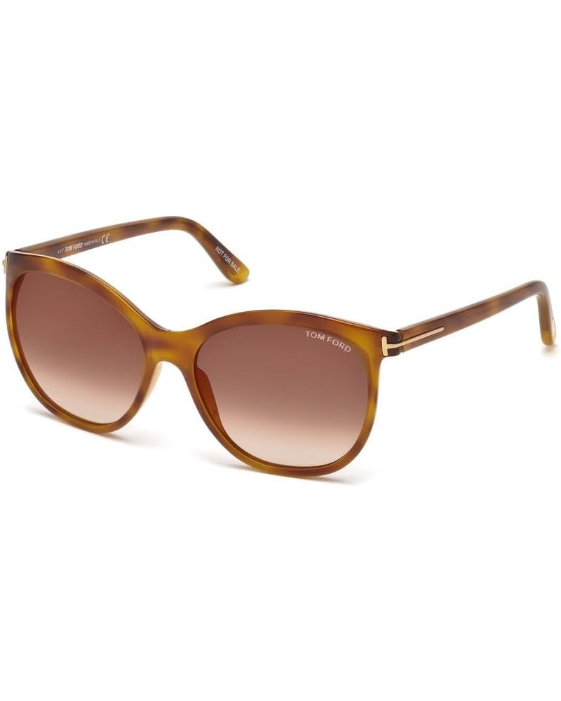 FT0568 Sunglasses - Blonde Havana Frame, Brown Mirror Lenses, 57 mm Lens FT05685753G $56.17 Designer