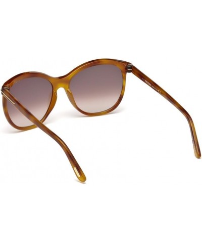 FT0568 Sunglasses - Blonde Havana Frame, Brown Mirror Lenses, 57 mm Lens FT05685753G $56.17 Designer