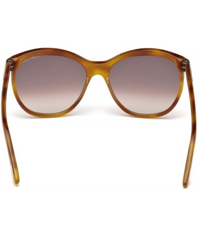 FT0568 Sunglasses - Blonde Havana Frame, Brown Mirror Lenses, 57 mm Lens FT05685753G $56.17 Designer