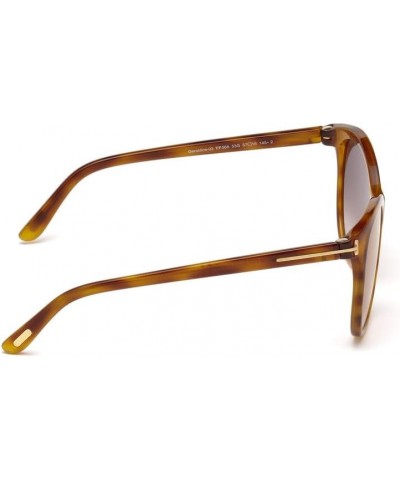 FT0568 Sunglasses - Blonde Havana Frame, Brown Mirror Lenses, 57 mm Lens FT05685753G $56.17 Designer