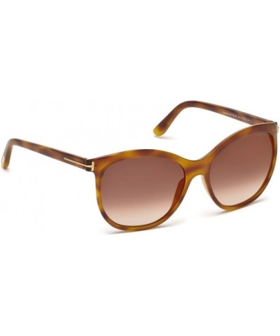 FT0568 Sunglasses - Blonde Havana Frame, Brown Mirror Lenses, 57 mm Lens FT05685753G $56.17 Designer