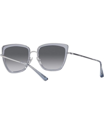 Women's Vo4223s Cat Eye Sunglasses Silver/Transparent Blue/Grey Gradient Dark Grey $24.29 Cat Eye