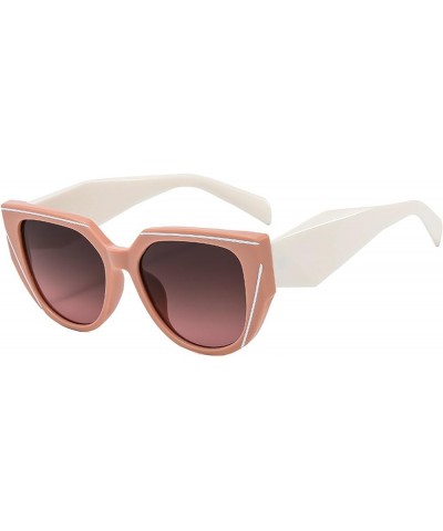 Cat Sunglasses Women Men 2023 Fashion Big Size Shades Outdoors Riding Sunshade Mirror UV400 Pink $10.19 Designer