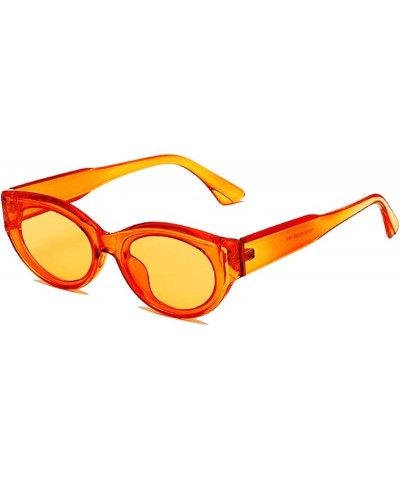 Oval Retro Small Frame Street Shot Men and Women Sunglasses (Color : K, Size : Medium) Medium G $15.35 Designer