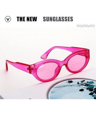 Oval Retro Small Frame Street Shot Men and Women Sunglasses (Color : K, Size : Medium) Medium G $15.35 Designer