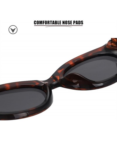 Oval Retro Small Frame Street Shot Men and Women Sunglasses (Color : K, Size : Medium) Medium G $15.35 Designer