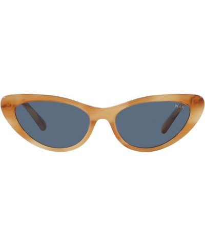 Women's Ph4199u Universal Fit Cat Eye Sunglasses Shiny Light Honey Havana/Blue $47.91 Cat Eye