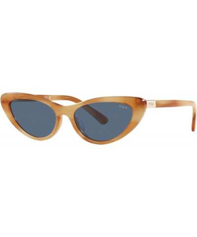 Women's Ph4199u Universal Fit Cat Eye Sunglasses Shiny Light Honey Havana/Blue $47.91 Cat Eye