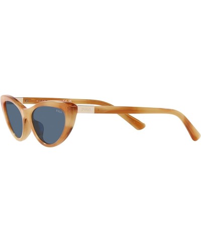 Women's Ph4199u Universal Fit Cat Eye Sunglasses Shiny Light Honey Havana/Blue $47.91 Cat Eye