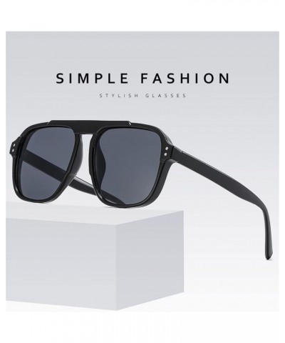 Square Fashion Retro Outdoor Sunglasses for Men and Women (Color : E, Size : 1) 1 G $16.09 Designer