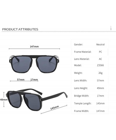 Square Fashion Retro Outdoor Sunglasses for Men and Women (Color : E, Size : 1) 1 G $16.09 Designer