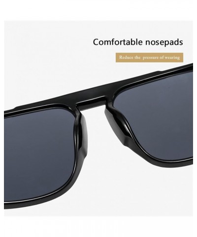 Square Fashion Retro Outdoor Sunglasses for Men and Women (Color : E, Size : 1) 1 G $16.09 Designer