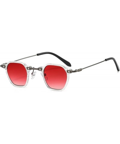 Vintage Rock Punk Man Sunglasses Classic Small Square Women Eyewear Red $9.87 Square