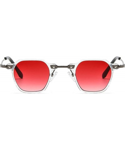 Vintage Rock Punk Man Sunglasses Classic Small Square Women Eyewear Red $9.87 Square