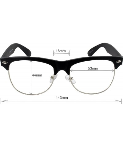 Fashion Half Frame Semi-Rimless Sunglass Gold Mirror Lens $6.83 Rimless