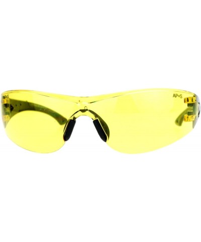 Protective Safety Glasses Rimless Wrap Around Shatterproof ANSI Z87.1+ Black (Yellow) $8.67 Rimless