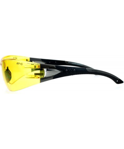 Protective Safety Glasses Rimless Wrap Around Shatterproof ANSI Z87.1+ Black (Yellow) $8.67 Rimless