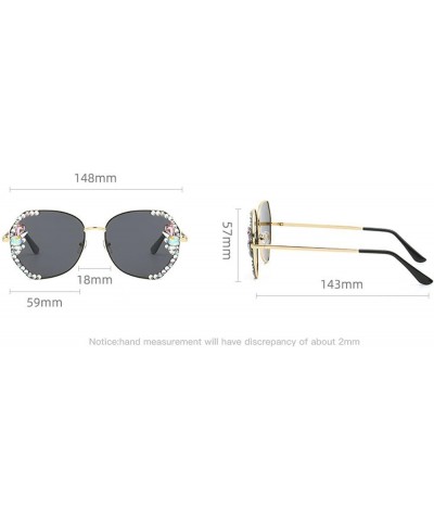 Luxury Rhinestone Bling Diamond Fashion Polarized Sunglasses Women Vintage Diamond Sun Glasses Gradiend lens Shades Red $9.29...