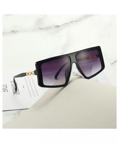 Retro Large Frame Chain Sunglasses Women Outdoor Vacation Decorative Sunglasses (Color : D, Size : 1) 1 E $13.57 Designer