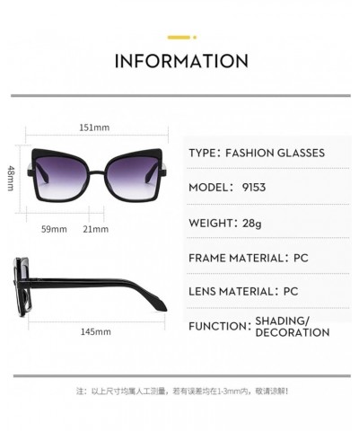 Fashion Cat-Eye Men and Women Street Fashion Outdoor Vacation Decorative Sunglasses (Color : C, Size : 1) 1 B $15.86 Aviator