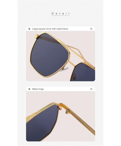 Retro Large Frame Men and Women Outdoor Cycling Sunglasses Sunglasses (Color : D, Size : One Size) One Size G $17.46 Designer