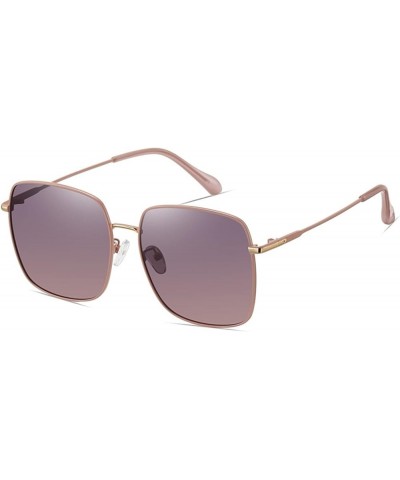 Commuter Women Polarized Sunglasses Metal Large Frame Commuter Trend UV400 Sunglasses Gift C $18.85 Designer