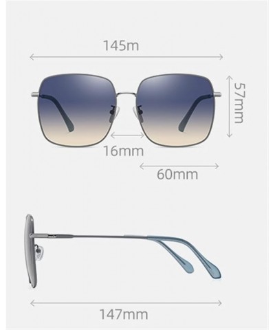 Commuter Women Polarized Sunglasses Metal Large Frame Commuter Trend UV400 Sunglasses Gift C $18.85 Designer