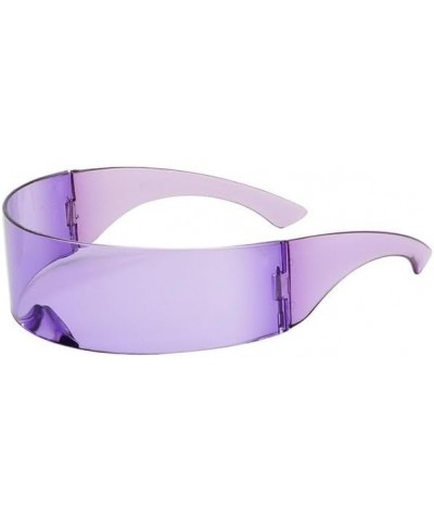 RBROVO Futuristic Sunglasses Purple $7.94 Designer