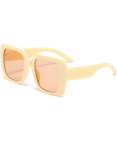 Square Large Frame Fashion Outdoor Men And Women Decorative Sunglasses Gift C $14.41 Designer