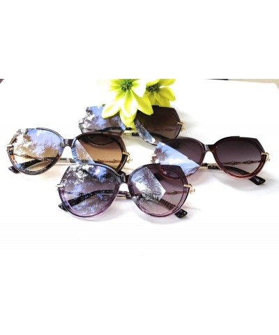 GR Women's Retro Style Oversized Fashion Sunglasses Purple $9.17 Oversized