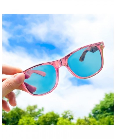 12 Pack Neon Colors Sunglasses Classic Retro Party Favors Sunglasses for Unisex Adult Metallic Pink $10.12 Wayfarer