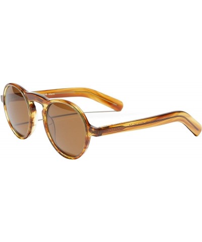 Old Fashioned Round Polarized Sunglass brown $33.00 Round