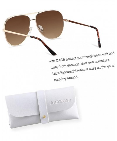 Oversized Aviator Sunglasses for Women Men Big Large UV Protection Fashion Sun glasses (2pack) Fade + Brown Non-Polarized $9....