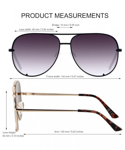 Oversized Aviator Sunglasses for Women Men Big Large UV Protection Fashion Sun glasses (2pack) Fade + Brown Non-Polarized $9....