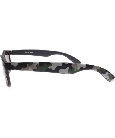 Camo Outdoor Fishing Hunting Camouflage Horn Rimmed Rectangle Mens Sunglasses Camouflage 1 $9.71 Rectangular