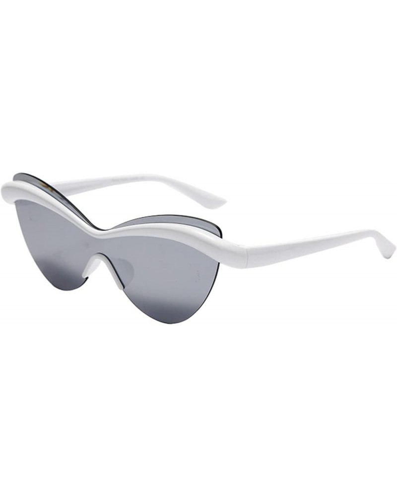 Fashion Cat Eye Sports Small Frame Sunglasses For Men And Women D $19.39 Sport