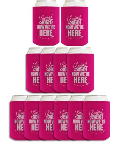 Couples Gift For Women I Swiped Right Now We're Here 6-Pack Ultra Slim Can Coolies Swiped 12 Standard $16.23 Designer