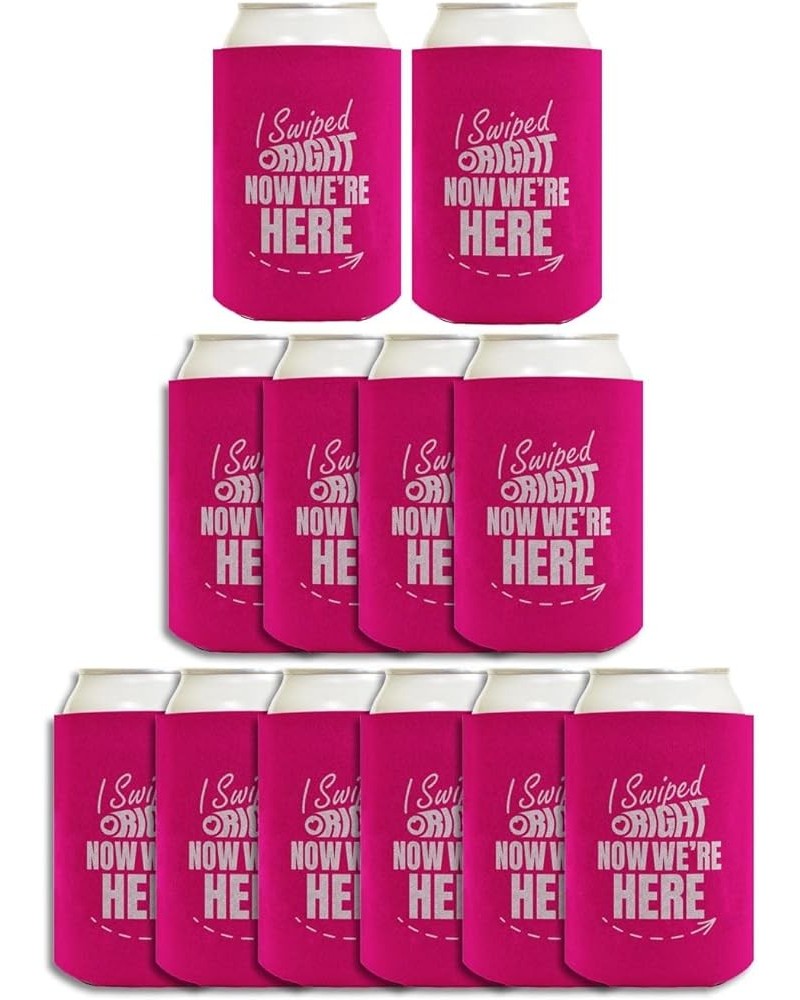 Couples Gift For Women I Swiped Right Now We're Here 6-Pack Ultra Slim Can Coolies Swiped 12 Standard $16.23 Designer